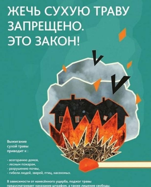 ЖЕЧЬ СУХУ ТРАВУ ЗАПРЕЩЕНО